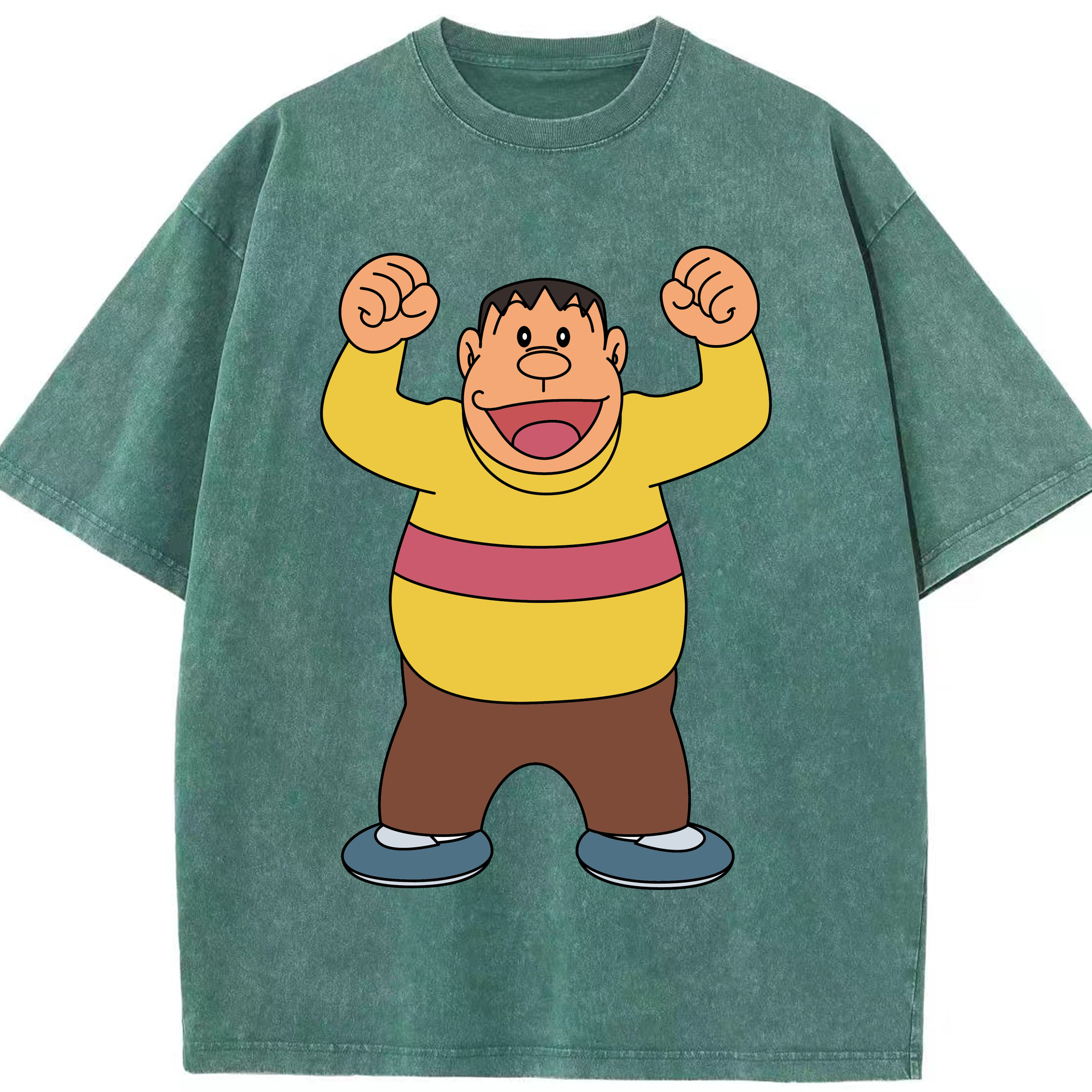 （画像用） ドラえもん 剛田武 Doraemon Gouta Takeshi 綿100% ヴィンテージ風 半袖Tシャツ（フロントプリント）